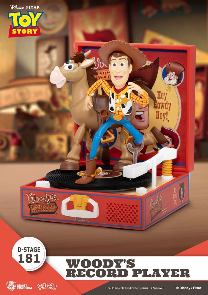 Toy Story Record Player Series Figura de PVC Woody's Record Player 13 cm