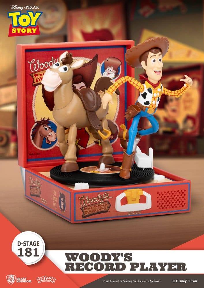 Toy Story Record Player Series Figura de PVC Woody's Record Player 13 cm