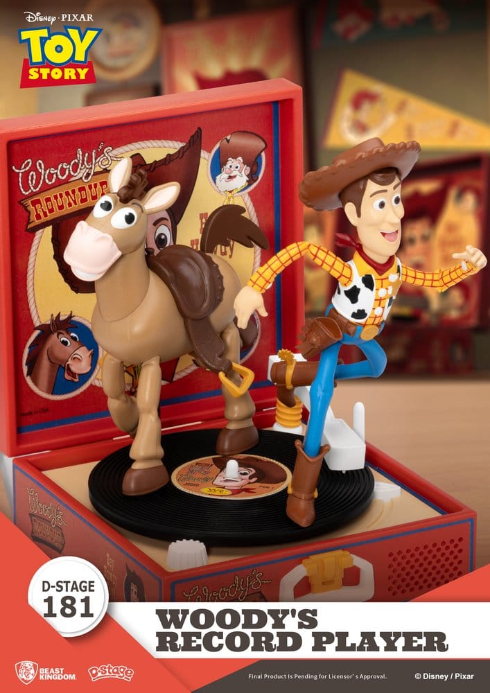 Toy Story Record Player Series Figura de PVC Woody's Record Player 13 cm