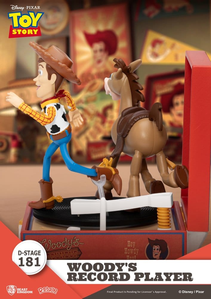Toy Story Record Player Series Figura de PVC Woody's Record Player 13 cm