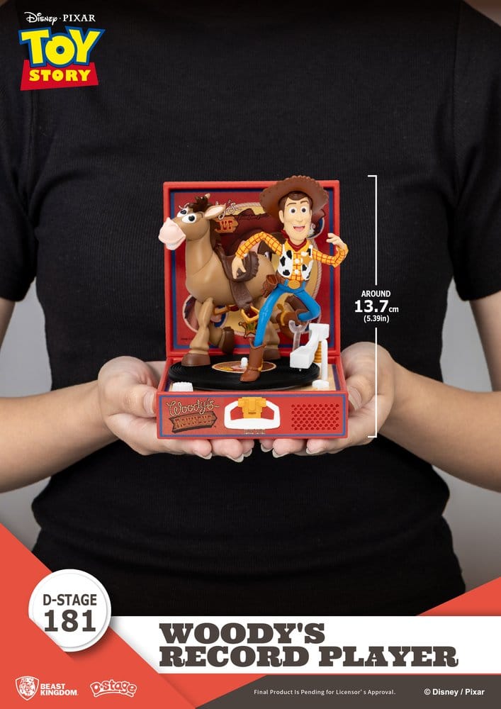 Toy Story Record Player Series Figura de PVC Woody's Record Player 13 cm