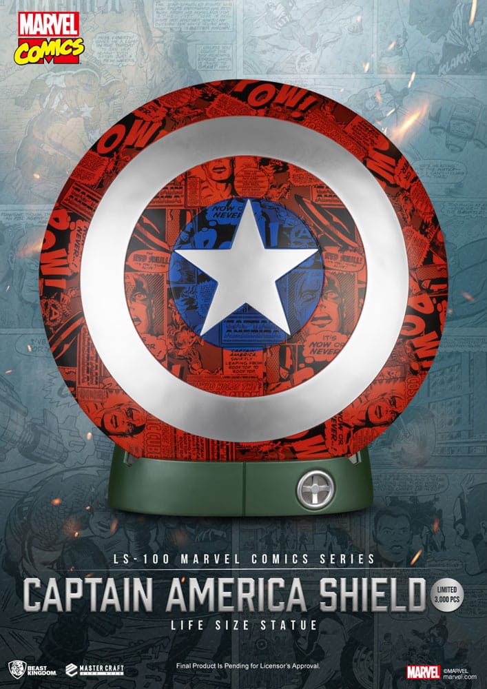 Marvel Comics PVC Captain America Escudo Life Size Statue 64 cm - Z POP Toys