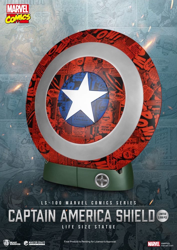 Marvel Comics PVC Captain America Escudo Life Size Statue 64 cm - Z POP Toys