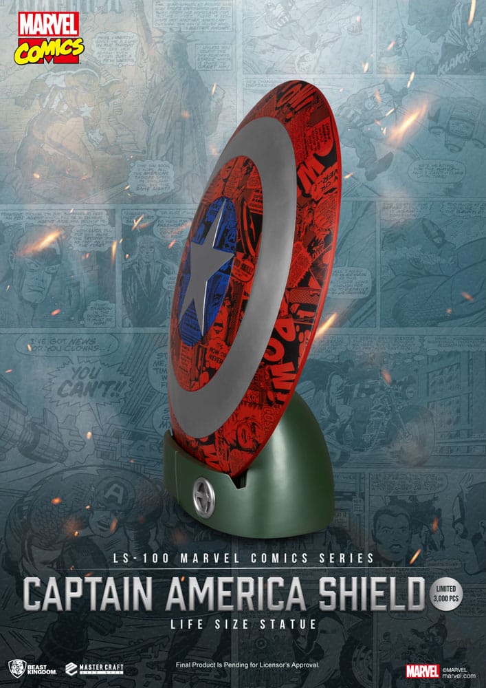 Marvel Comics PVC Captain America Escudo Life Size Statue 64 cm - Z POP Toys