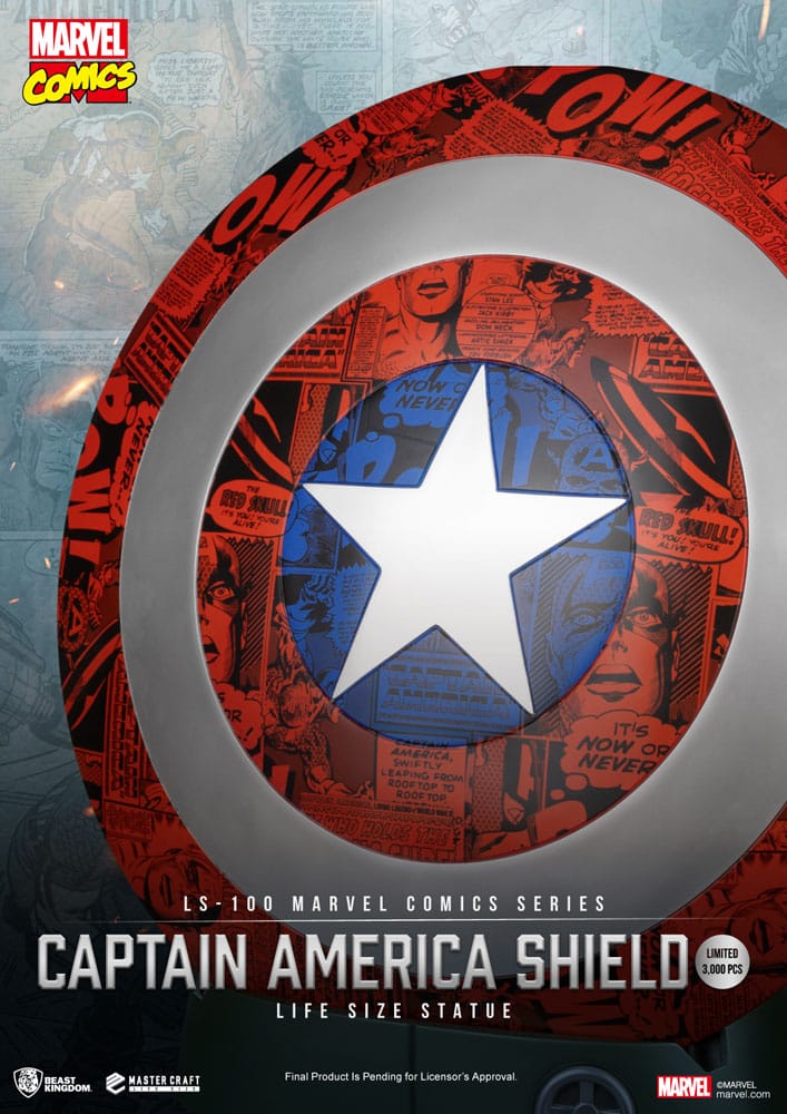 Marvel Comics PVC Captain America Escudo Life Size Statue 64 cm - Z POP Toys