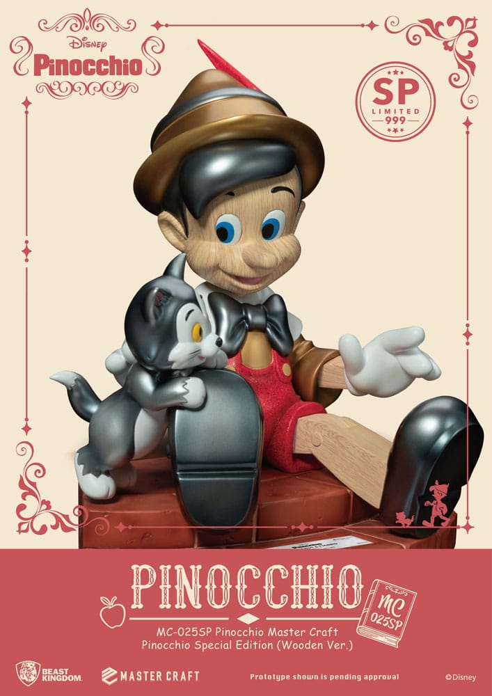 Disney Estatua Master Craft Pinocchio Wooden Ver. Special Edition 27 cm