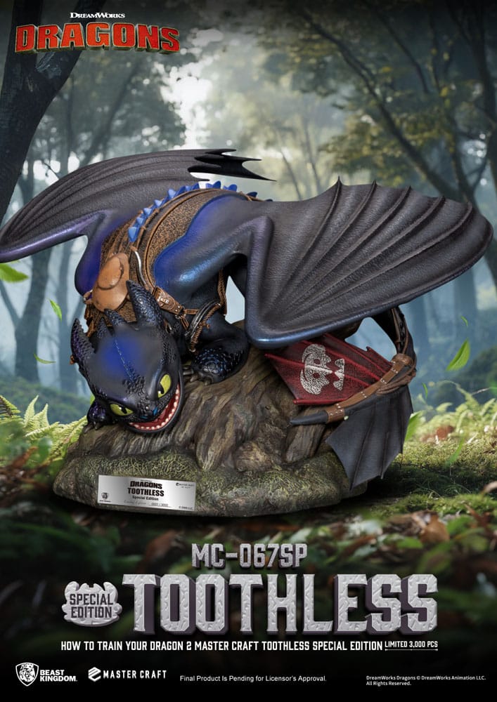 Cómo Entrenar A Tu Dragón 2 Estatua Master Craft Toothless 38 cm - Z POP Toys