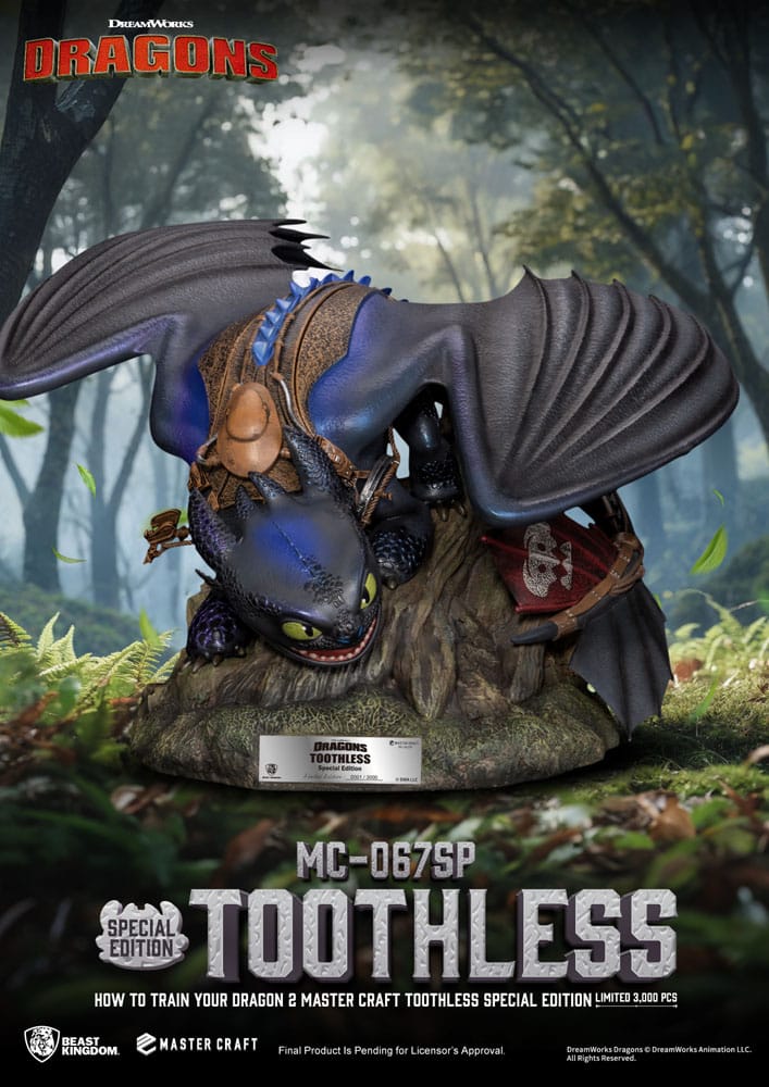 Cómo Entrenar A Tu Dragón 2 Estatua Master Craft Toothless 38 cm - Z POP Toys