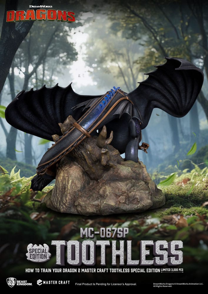 Cómo Entrenar A Tu Dragón 2 Estatua Master Craft Toothless 38 cm - Z POP Toys