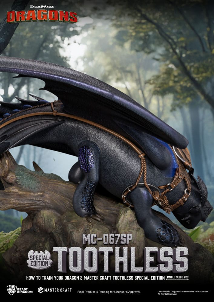 Cómo Entrenar A Tu Dragón 2 Estatua Master Craft Toothless 38 cm - Z POP Toys