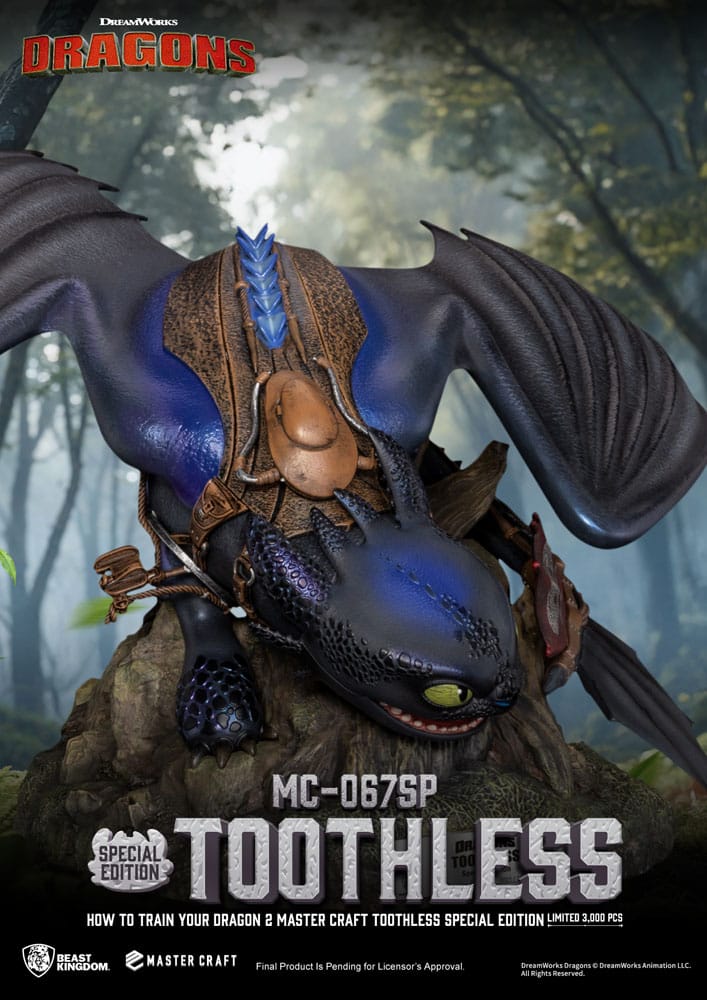 Cómo Entrenar A Tu Dragón 2 Estatua Master Craft Toothless 38 cm - Z POP Toys
