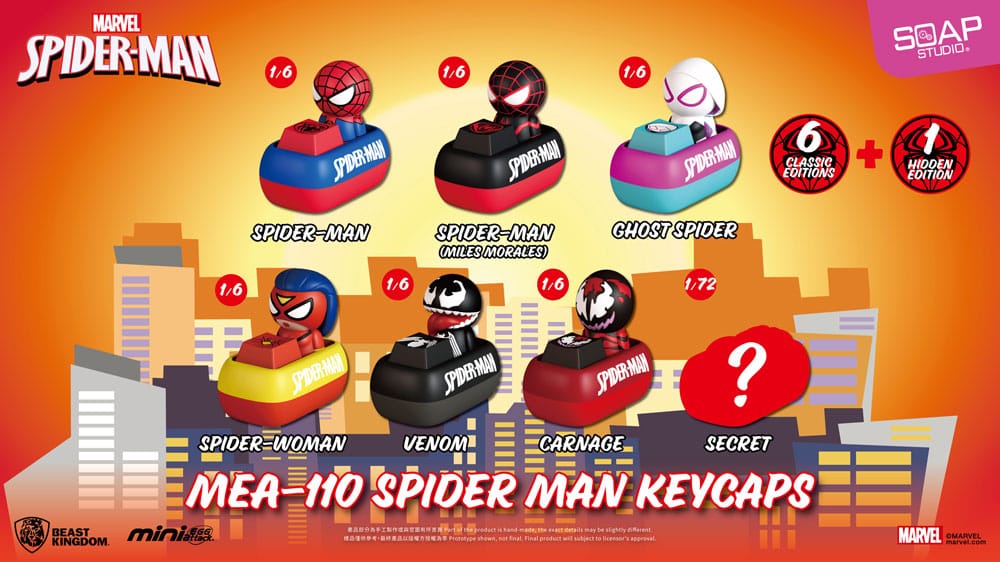 Spider Man Figuras Mini Egg Attack Blind Box keycaps 5 cm (6) - Z POP Toys