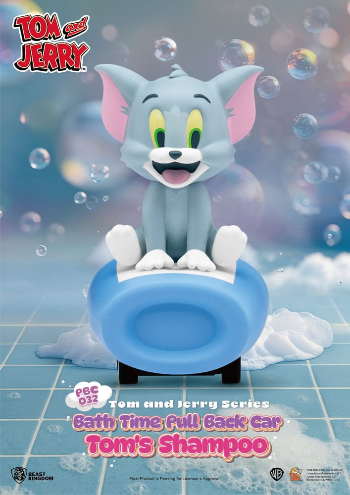Tom & Jerry Pull Back Car Series Pack de 6 Coches de Cuerda Bath Time Blind Box - Z POP Toys