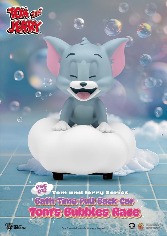 Tom & Jerry Pull Back Car Series Pack de 6 Coches de Cuerda Bath Time Blind Box - Z POP Toys