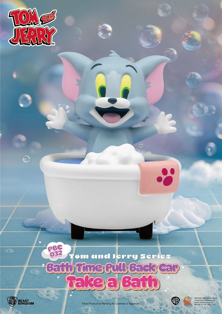 Tom & Jerry Pull Back Car Series Pack de 6 Coches de Cuerda Bath Time Blind Box - Z POP Toys