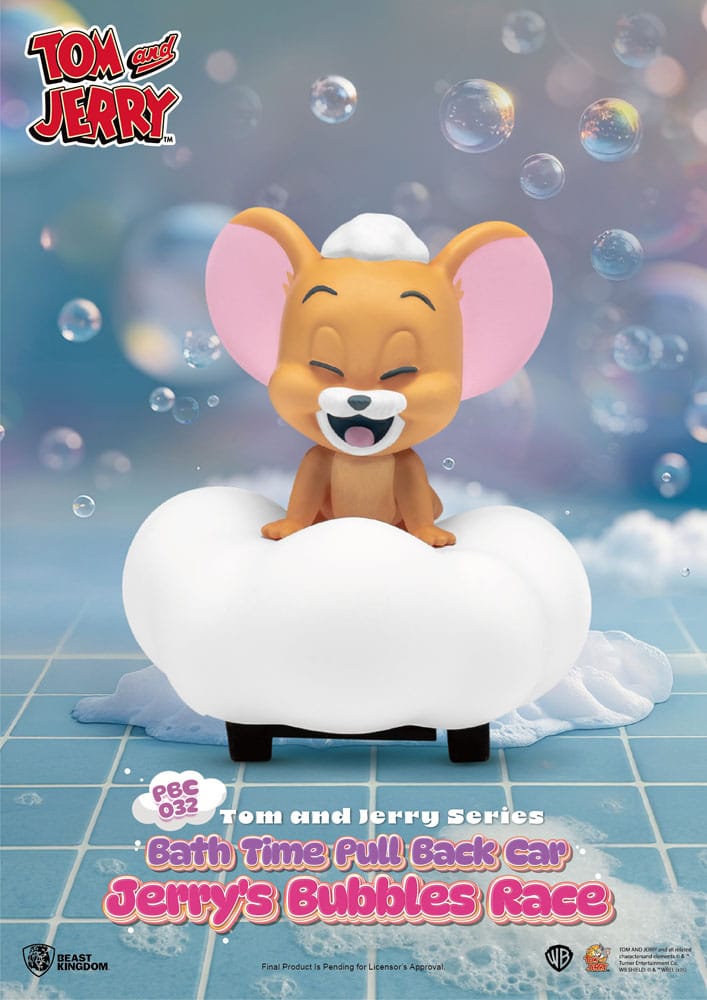 Tom & Jerry Pull Back Car Series Pack de 6 Coches de Cuerda Bath Time Blind Box - Z POP Toys
