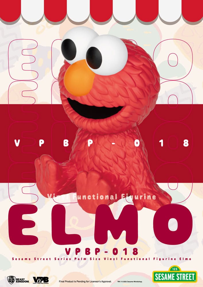 Sesame Street Vinyl huchas Elmo 12 cm - Z POP Toys