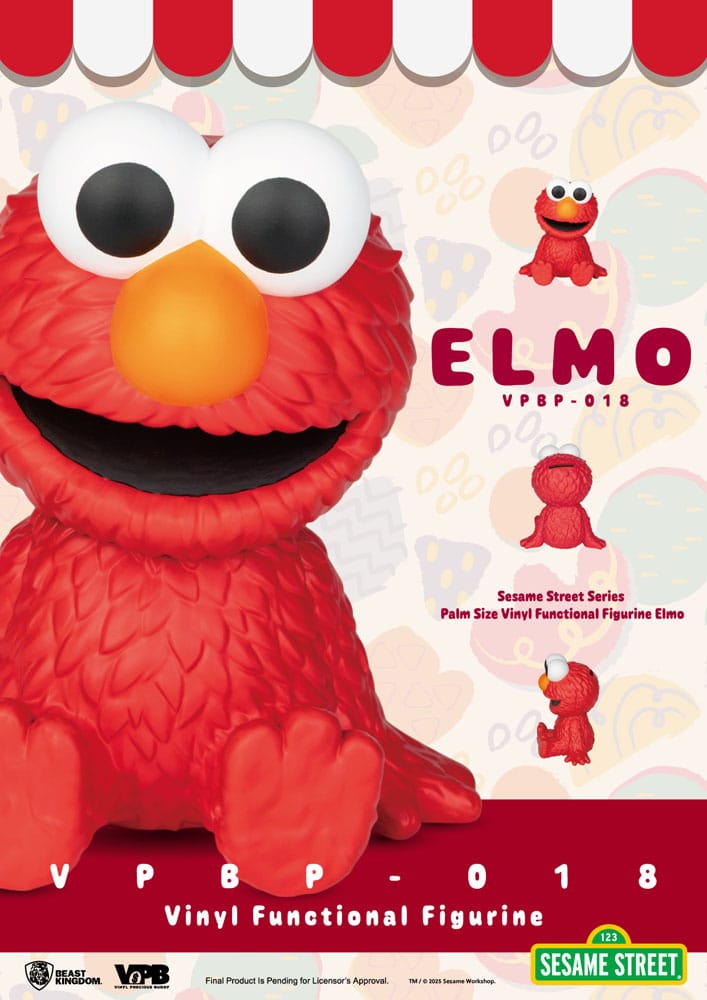 Sesame Street Vinyl huchas Elmo 12 cm - Z POP Toys