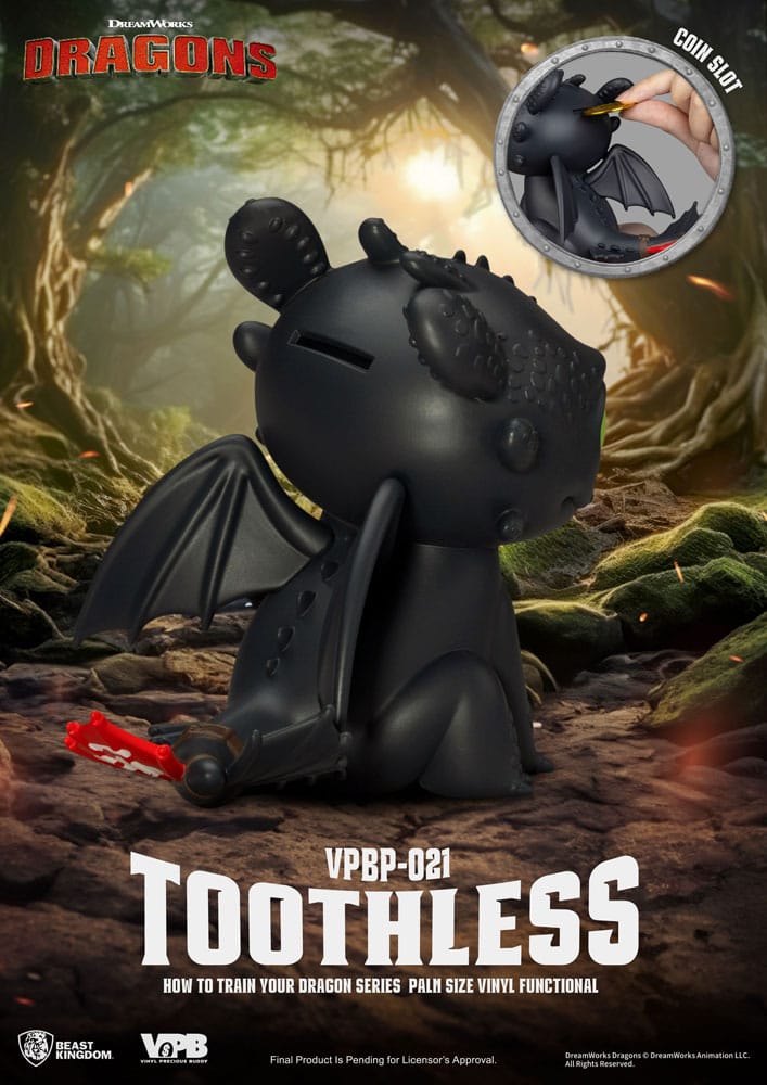 Cómo entrenar a tu dragón Vinyl huchas Desdentao 12 cm - Z POP Toys