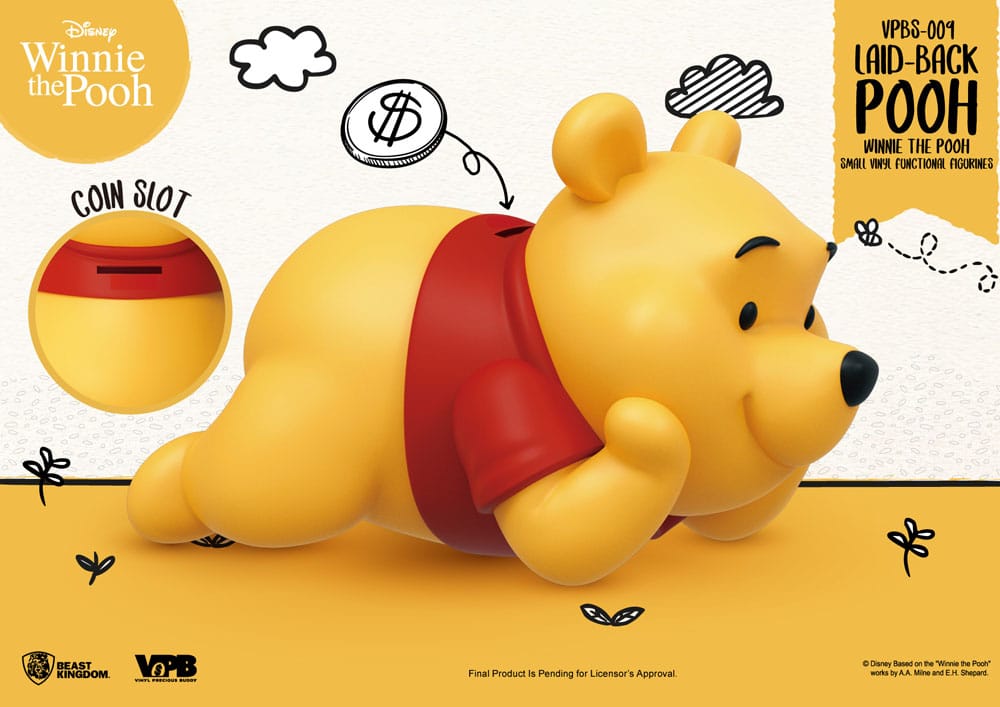 Winnie The Pooh Piggy Vinyl Relajado Winnie 26 cm