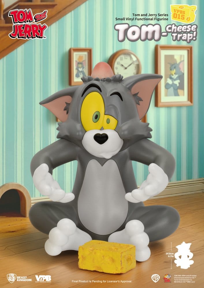 Tom y Jerry Vinilo Hucha Small Series Tom-Cheese Trap! 25 cm