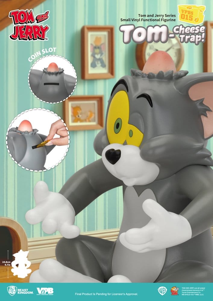 Tom y Jerry Vinilo Hucha Small Series Tom-Cheese Trap! 25 cm