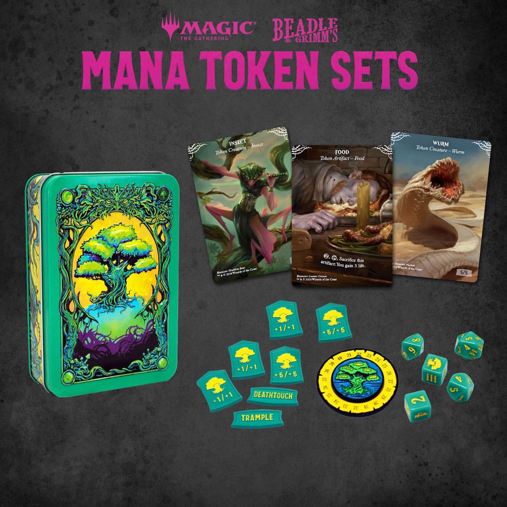 Magic the Gathering Dice and Token Pack Green Mana - Z POP Toys