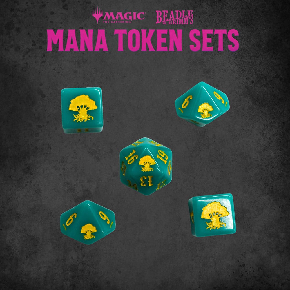 Magic the Gathering Dice and Token Pack Green Mana - Z POP Toys