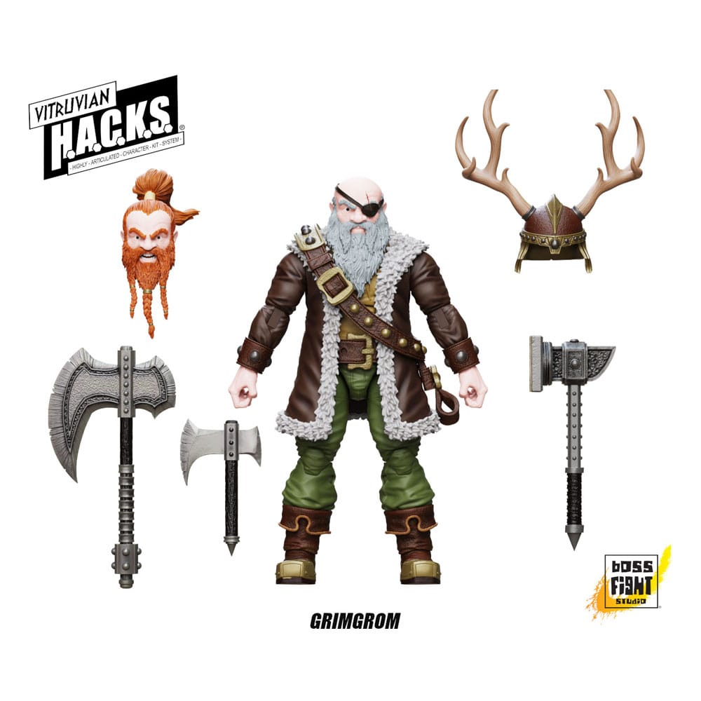 Vitruvian H.A.C.K.S. Figura Dwarf Mercenary Grimgrom - Z POP Toys