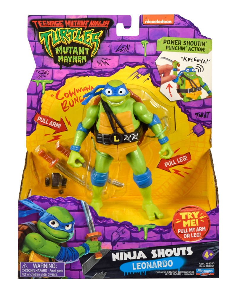 Ninja Turtles: Caos Mutante Ninja Shouts Figura Leonardo 14 cm