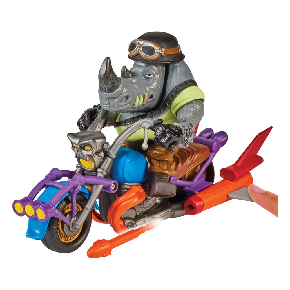 Tortugas Ninja Figura Rocksteady y Chopper 12 cm