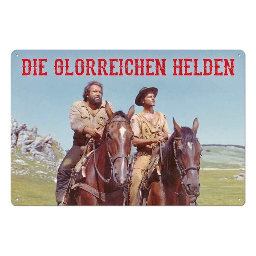 Bud Spencer & Terence Hill Placa de Chapa Die glorreichen Helden 20 x 30 cm