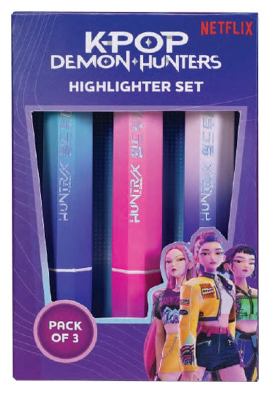 KPop Demon Hunters Pack de 3 Rotuladores Fluorescentes Huntr/x