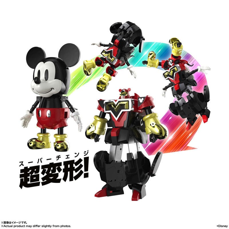 Disney Figura Diecast Soul of Chogokin Super Change Mickey Mouse by Kunio Okawara 13 cm