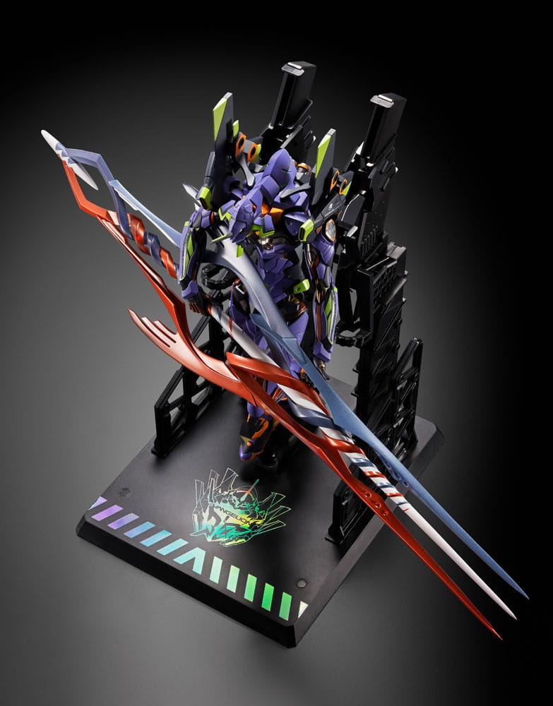 Neon Genesis Evangelion Figura Diecast Metal Build Eva Test Type-01 30th with the Spear of Gaius 22 cm