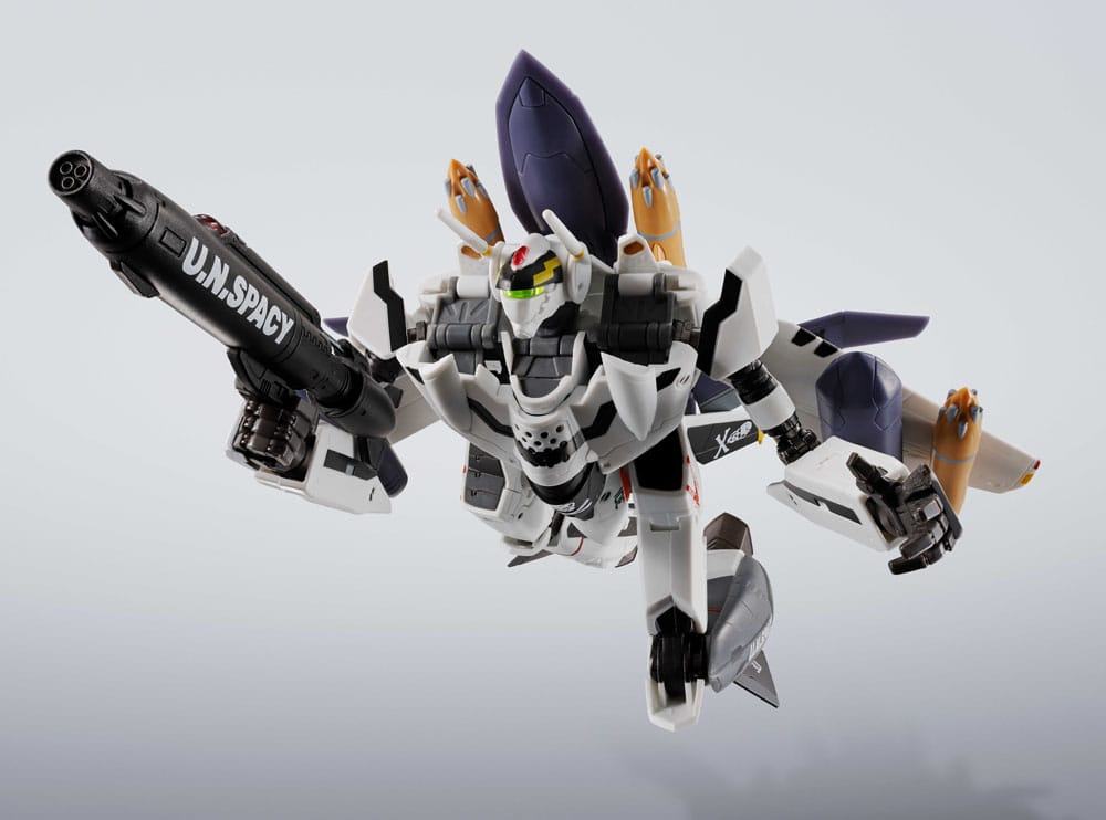 Macross Figura Hi-Metal R Chogokin VF-0S Phoenix (Roy Focker Use) & QF-2200D-B Ghost Set 14 cm