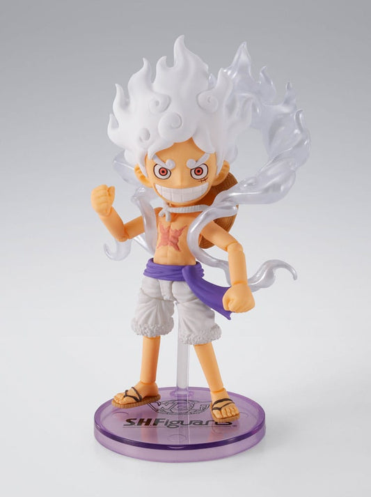 One Piece Figura World Collactable Figures x S.H. Figuarts Monkey D. Luffy Gear 5 8 cm - BANDAI TAMASHII NATIONS FIGURA