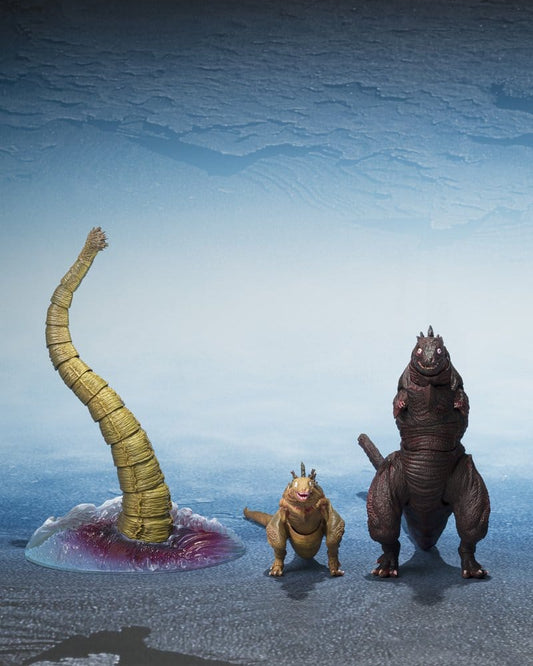 Godzilla 2016 Pack de 3 Figuras S.H.MonsterArts The Second Form, Thrid Form, Giant Unidentified Creature Set