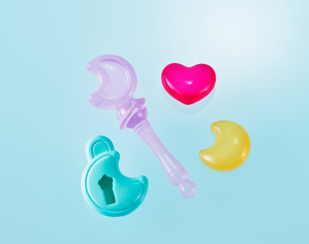 Magical Sisters Lulutto Lilly Réplica Proplica Moontoneoneon & GlassHeart DreamPact Set 25 cm