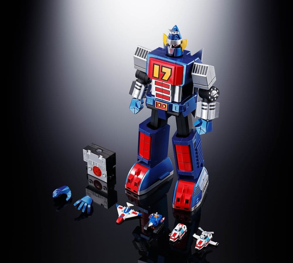 Daitetsujin 17 Figura Diecast Soul of Chogokin GX-101S Daitetsujin 17 & 18 Graviton Box 18 cm
