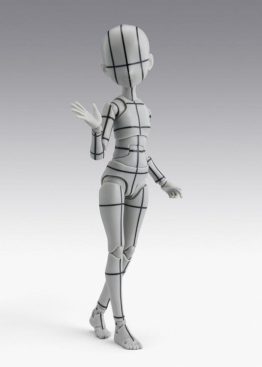 S.H.Figuarts Figura Body-Chan -Ken Sugimori- Edition -Wireframe- (Gray Color Ver.) 13 cm