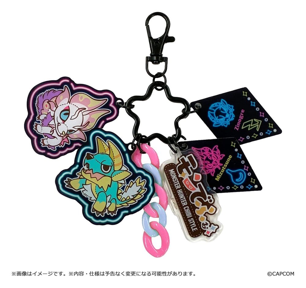 Monster Hunter Llavero acrílico Chibi Style Multi Charm: Zinogre & Mizutsune