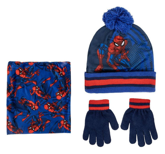 Marvel Set de 3 Beanie, Pañuelo Tubo & Guantes Spider-Man