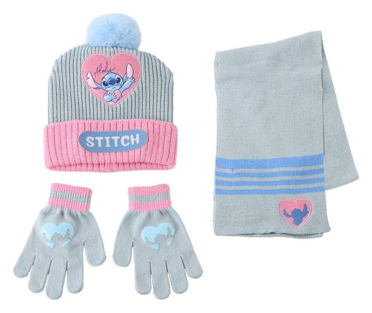 Lilo & Stitch Set de 3 Beanie, Bufanda & Guantes