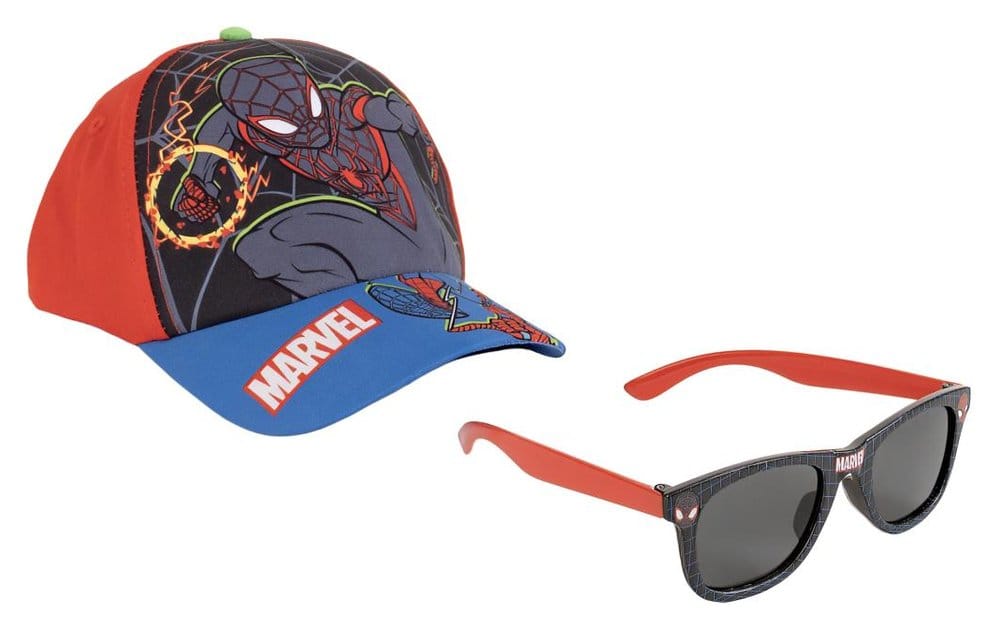Marvel Gorra & Gafas de Sol Set Spider-Man Miles 53 cm