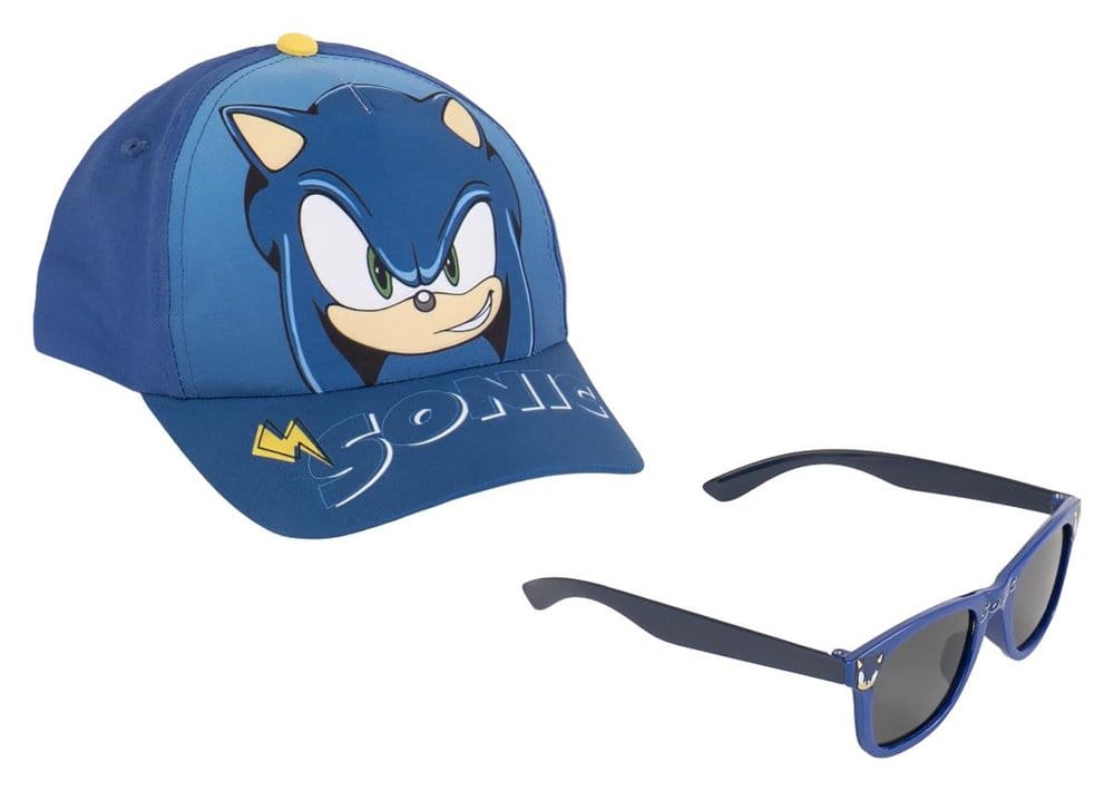 Sonic The Hedgehog Gorra Béisbol & Gafas de Sol Set 53 cm
