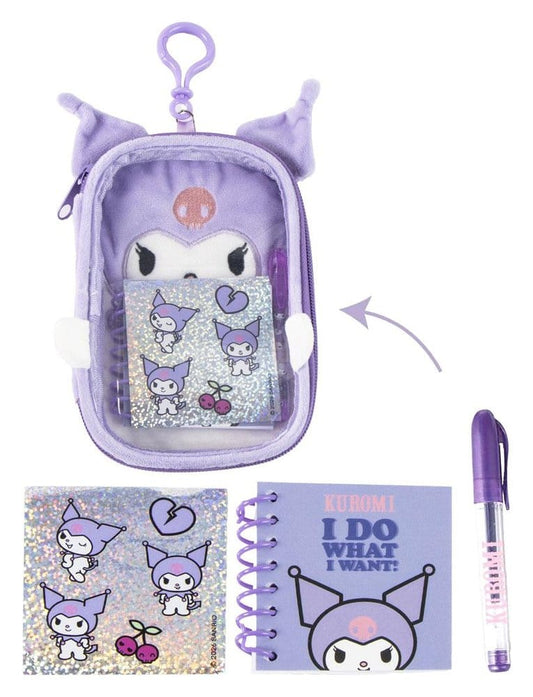 Sanrio Set de Papelería de Peluche Kuromi