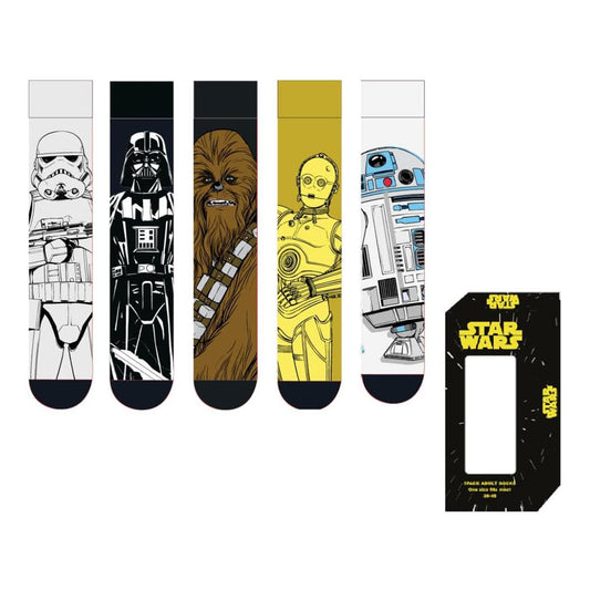 Star Wars Pack de 5 Pares de calcetines 38-45