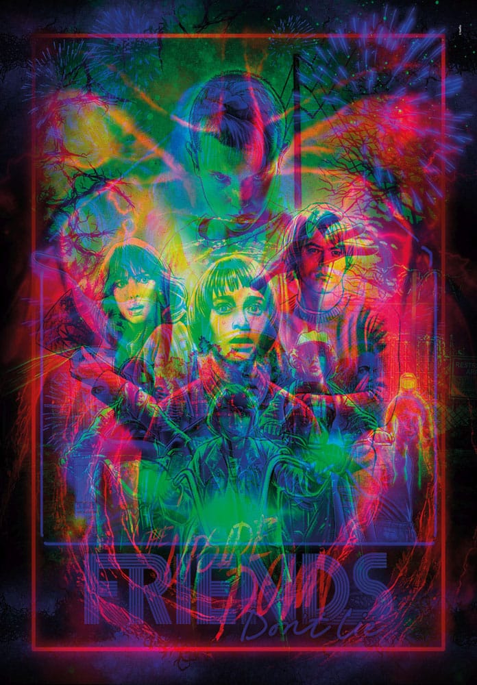 Stranger Things Metamorphic Art Collection Puzzle con efecto luminoso The Upside (520 piezas)
