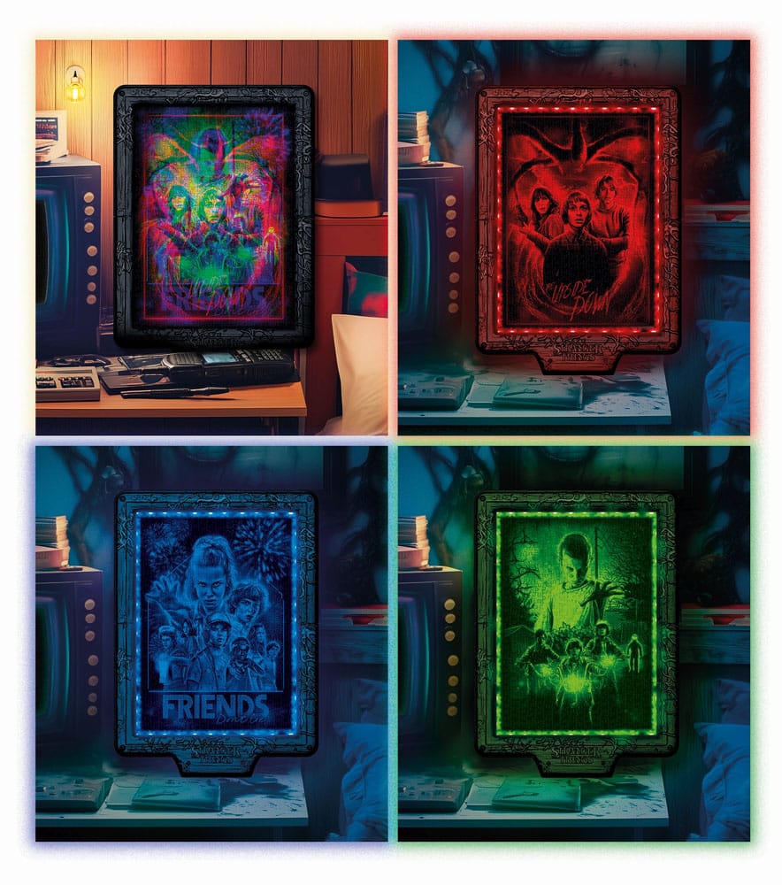Stranger Things Metamorphic Art Collection Puzzle con efecto luminoso The Upside (520 piezas)